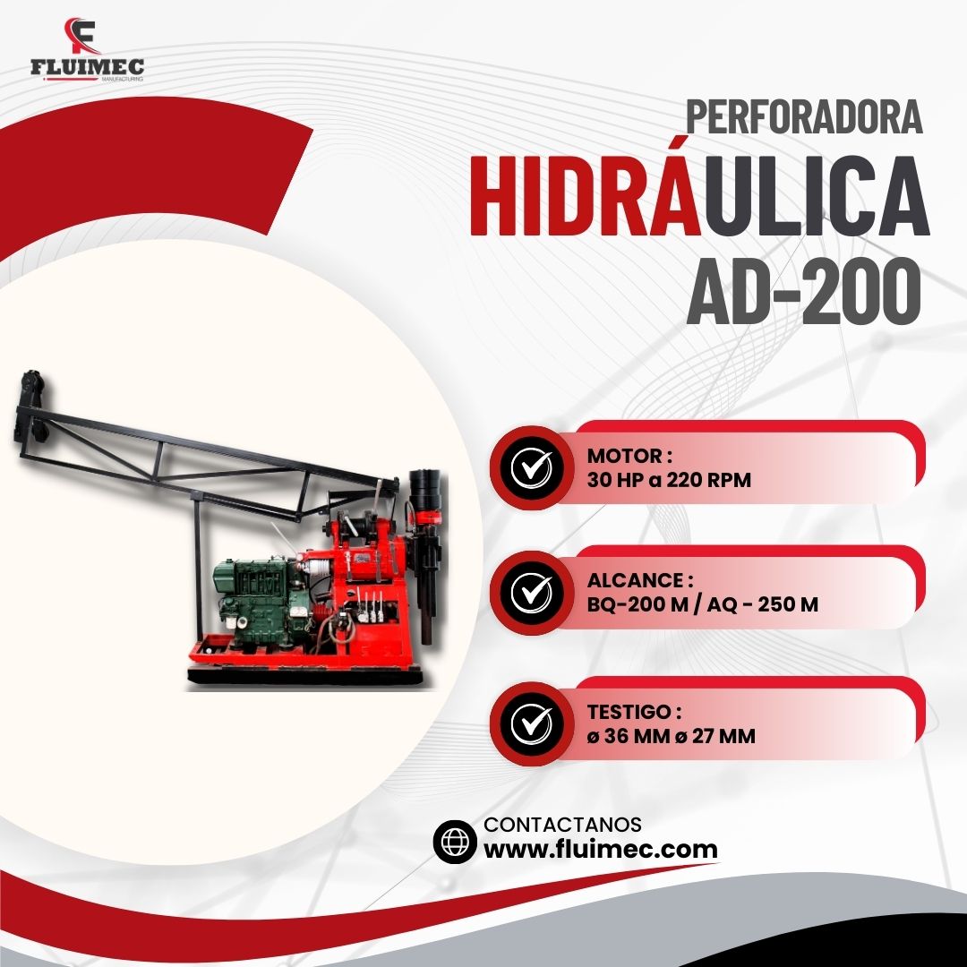 Perforadora AD-200 Motor 30 HP A 220 RPM